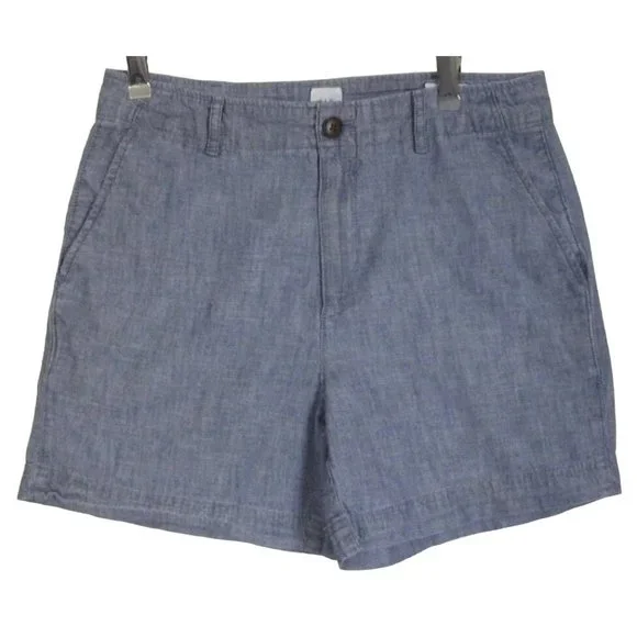 gap dress shorts GAP | Shorts | Gap Indigo Chambray 5 Dress Shorts Women 2 Casual Blue Khaki  Chino Mid Rise
